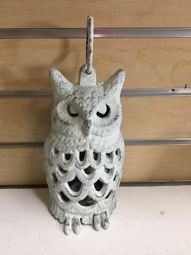 Cast iron owl lantern night - iron,