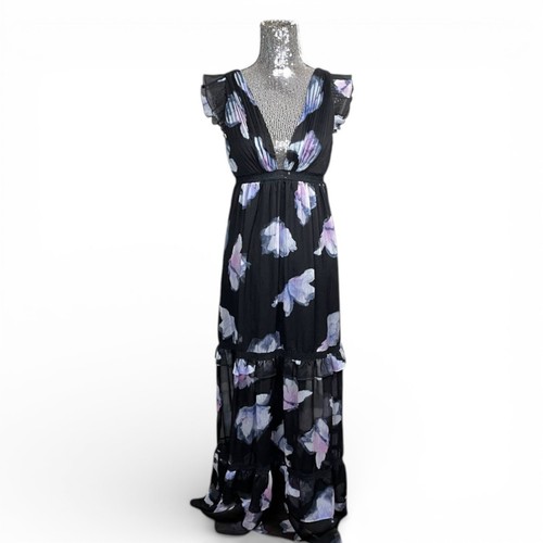 Y2k fairy floral chiffon maxi - y2k,
